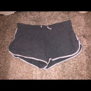 grey shorts- large